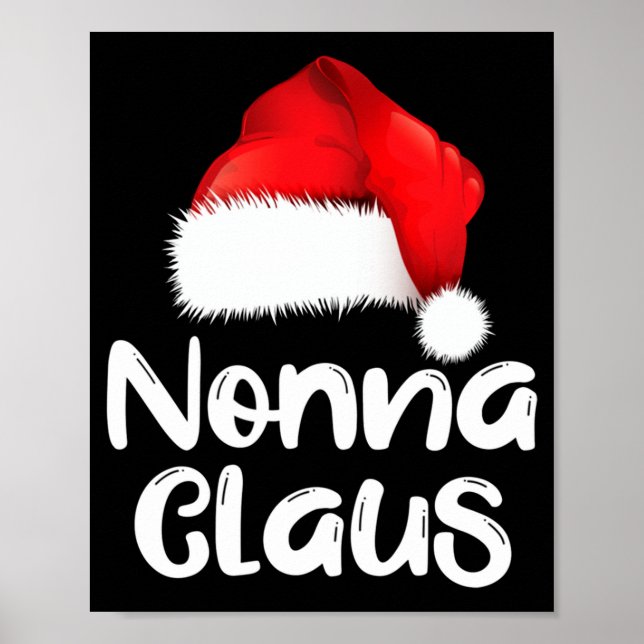 Affiche Nonna Claus Christmas Family Matching Santa Hat Pa (Devant)