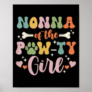 Affiche Nonna De La Petite Fille Chien Grandma Famille Mat