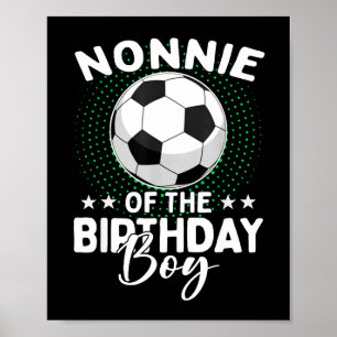 Affiche Nonnie de l'anniversaire du garçon footballeur Ann