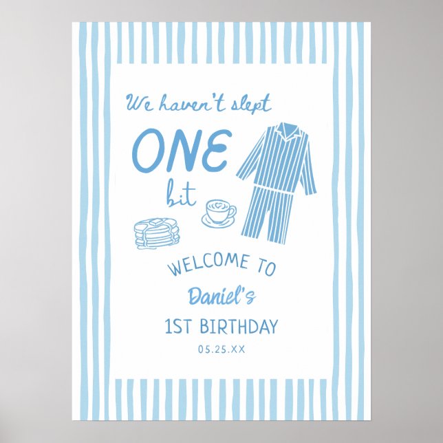 Affiche N'ont pas dormi d'un poil Pyjama 1er Anniversaire  (Devant)