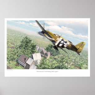 Affiche Nord-américain P-51B Mustang 'Express de Berlin