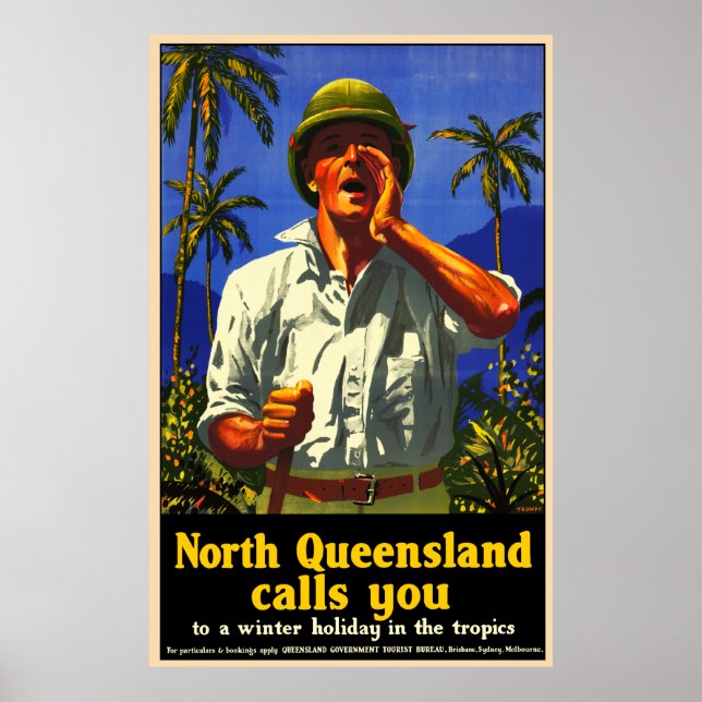 Affiche Nord du Queensland Appel Vintage (Devant)