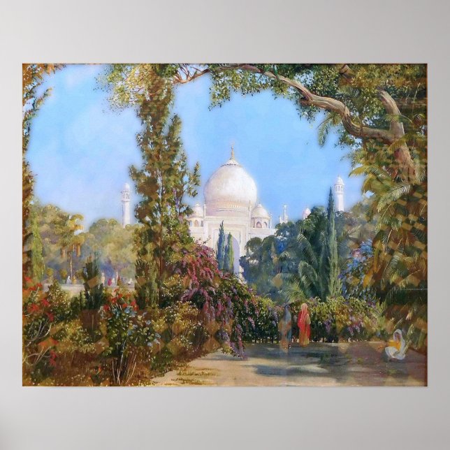 Affiche Nord - Le Taj Mahal à Agra, Inde de l'Ouest (Devant)