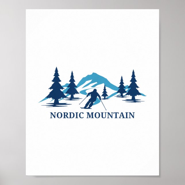 Affiche Nordic Mountain Wisconsin Station de ski Ski Ski (Devant)