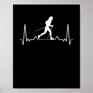 Affiche Nordic Walking Heartbeat