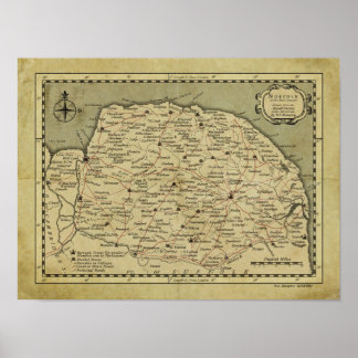 Affiche Norfolk du XVIIIe siècle