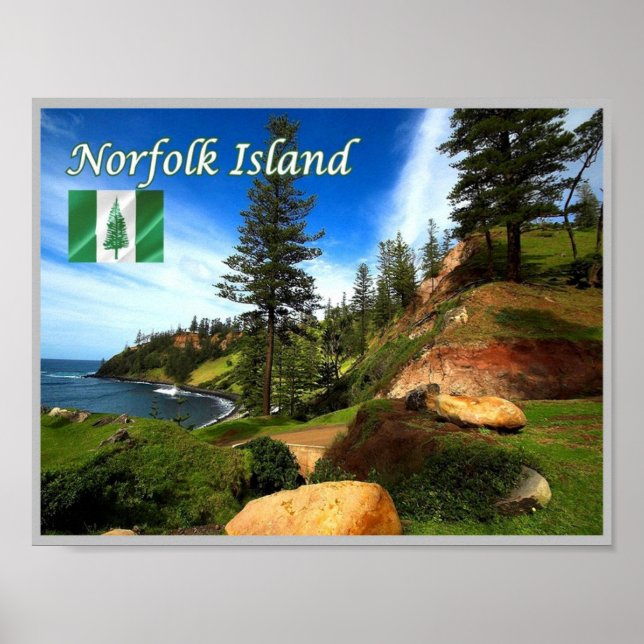 Affiche Norfolk Island - Panorama - (Devant)