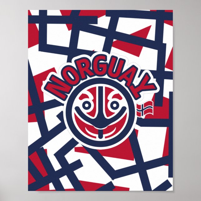 AFFICHE NORGUAY NORCOOL ICON NORUEGA PAR MASANSER PIXELAT (Devant)