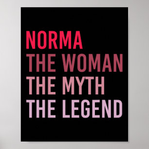 Affiche Norma La Femme Mythe Légende Nom personnalisé Birt