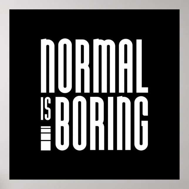 Affiche Normal, c'est ennuyeux (Devant)