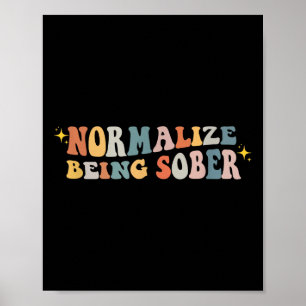 Affiche Normaliser le fait d'être sobre Sobriété Récupérat