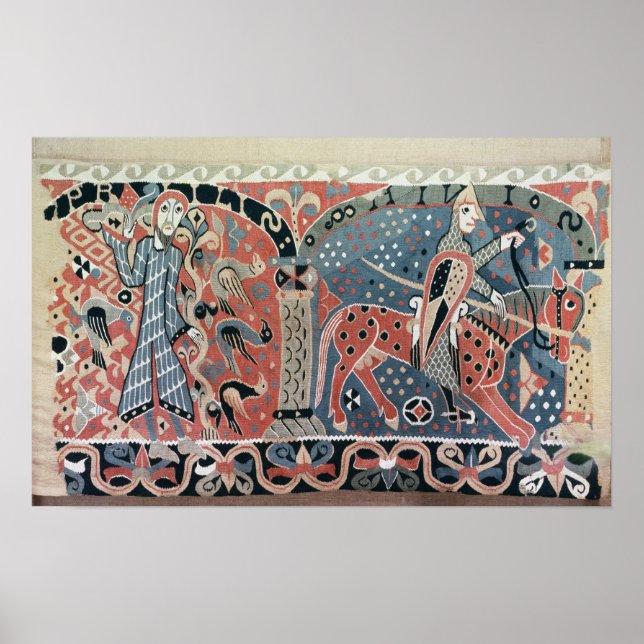 Affiche Norman cavalier sur un cheval piébalte (Devant)