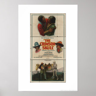 Affiche Norman Fil Co. présente l'affiche crâne Crimson