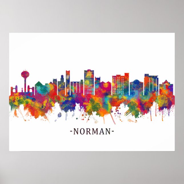 Affiche Norman Oklahoma Skyline (Devant)