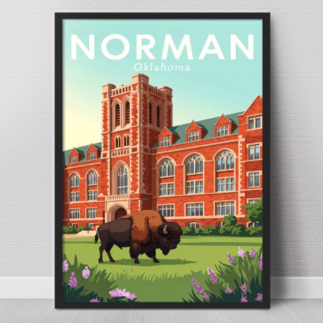 Affiche Norman Oklahoma vintage (Créateur téléchargé)