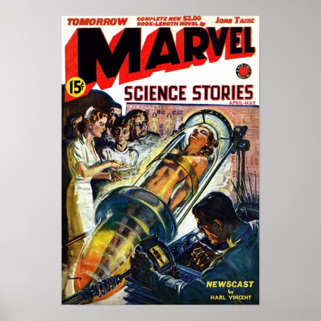 Affiche Norman Saunders présente Marvel Science Stories po (Devant)