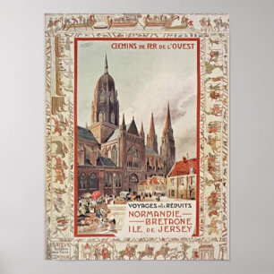 Affiche Normandie France Travel