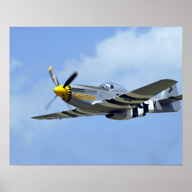Affiche North American P-51D Mustang, Petit Cheval (Devant)