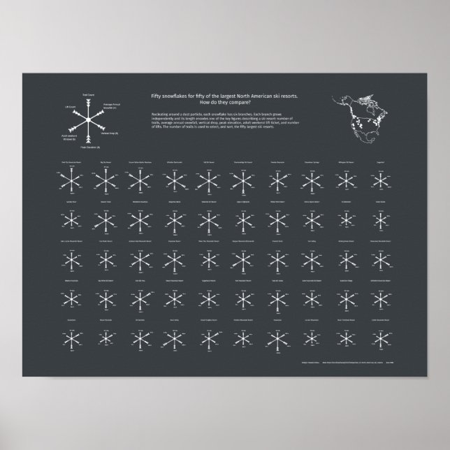 Affiche North American Ski Resorts (Devant)