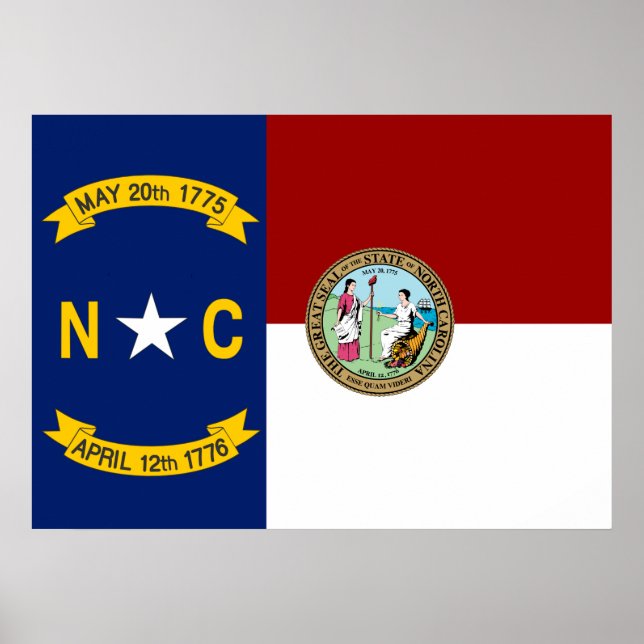 Affiche North Carolina flag (Devant)