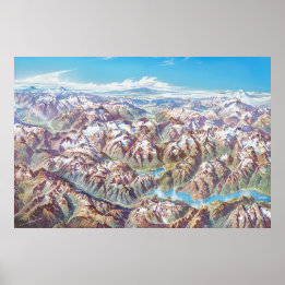 Affiche North Cascades National Park Peinture Paysage