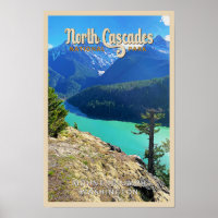 North Cascades National Park Washington Watercolor