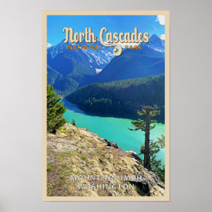 Affiche North Cascades National Park Washington Watercolor