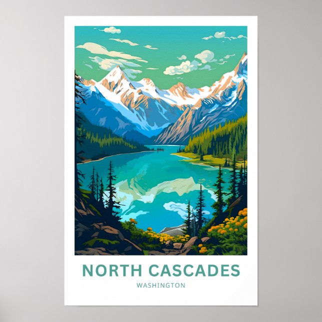 Affiche North Cascades Washington Imprimer (Devant)