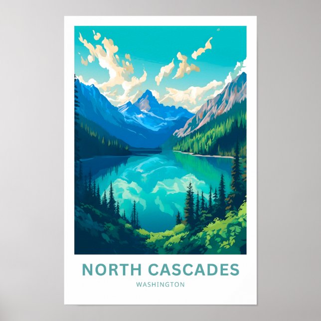 Affiche North Cascades Washington Imprimer (Devant)