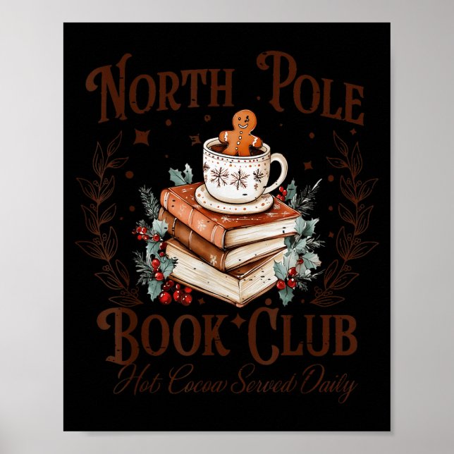 Affiche North Le Book Club Hot Cocoa Served Daily Libraria (Devant)