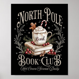 Affiche North Pôle Book Club Noël Livres de Noël