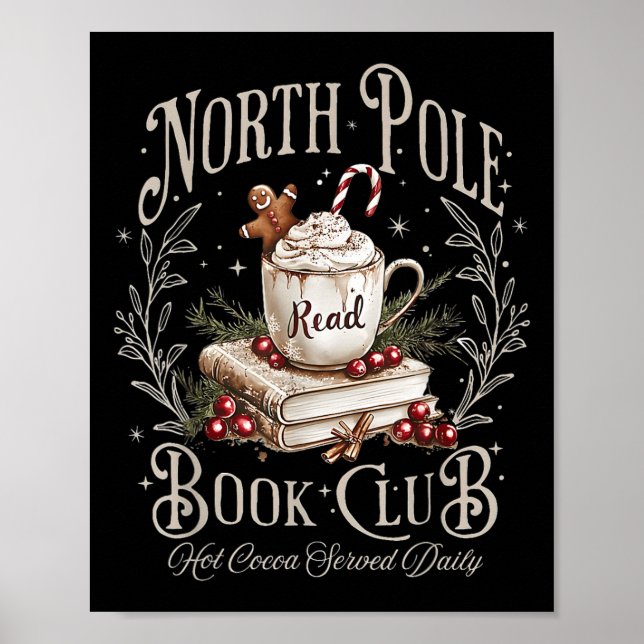 Affiche North Pôle Book Club Noël Livres de Noël (Devant)