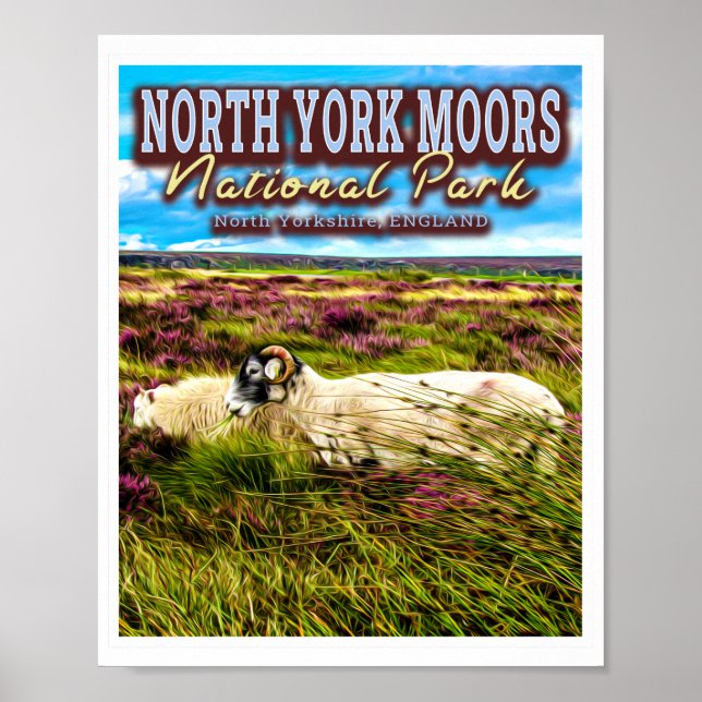 AFFICHE NORTH YORK MOORS NATIONAL PARK - NORTH YORKSHIRE (Devant)
