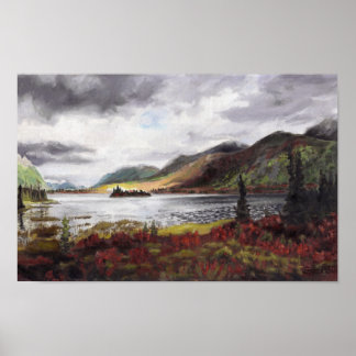 Affiche Northern Lake en automne : 17x11 Imprimer