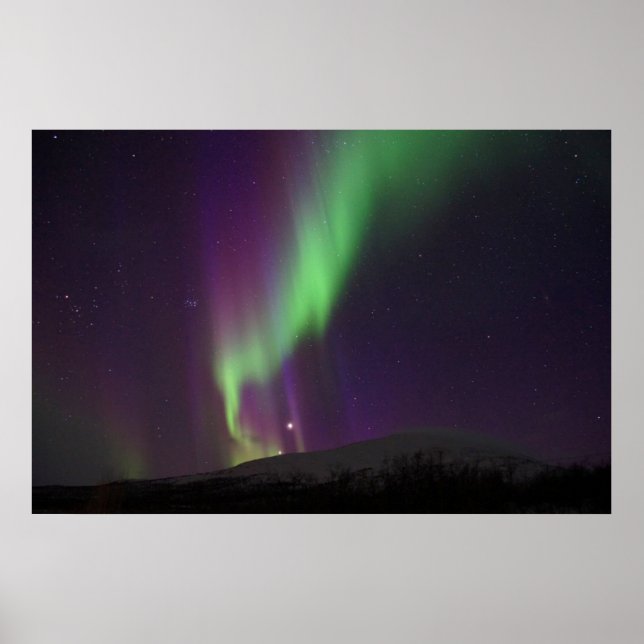 Affiche Northern Lights in Lappland, Sweden (Devant)