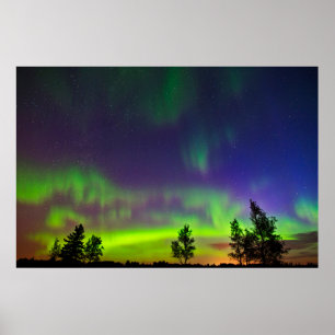 Affiche Northern Lights Manitoba Canada