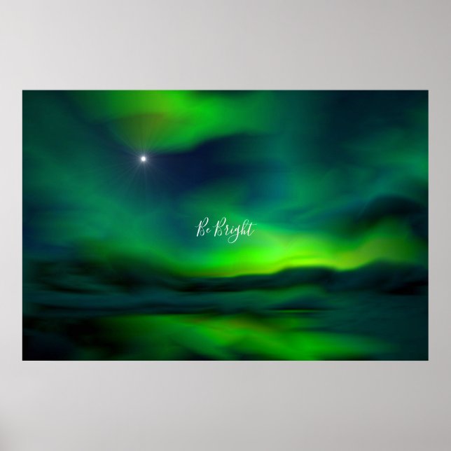 Affiche *Northern Lights North Star Soyez une citation bri (Devant)