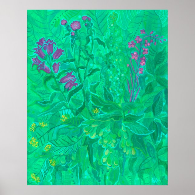 Affiche Northern Wildflowers Summer Flower Floral Painting (Devant)