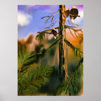 Northwest Nature Life with Eagles Digital Peinture