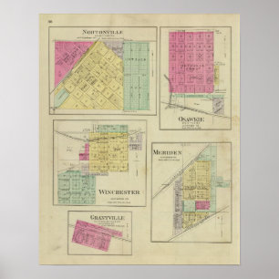 Affiche Nortonville, Osawkie, Winchester, le Kansas