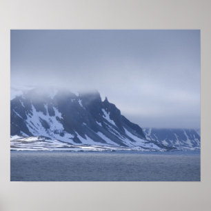 Affiche Norvège, cercle Arctique, océan Atlantique Nord.