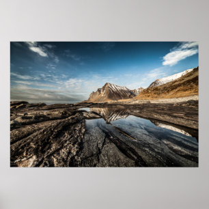 Affiche Norvège Îles Lofoten Montagne