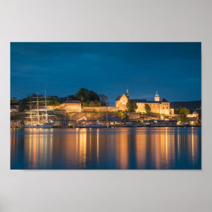 Affiche Norvège Oslo Akershus Forteresse