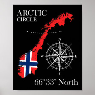 Affiche Norvège Scandinavie Randonnée Campeur Pêche
