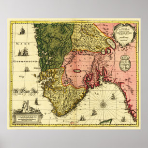 Affiche NorvègeCarte panoramiqueNorvège