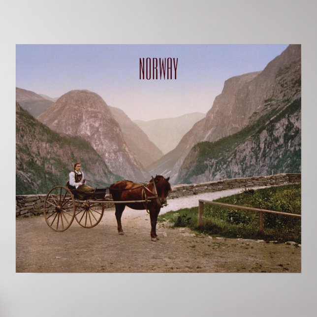 Affiche Norvégienne en calèche (Devant)