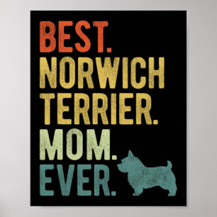 Affiche Norwich Terrier Maman toujours Amoureux de les chi
