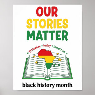 Affiche Nos Histoires Problème Mois de l'histoire des Noir