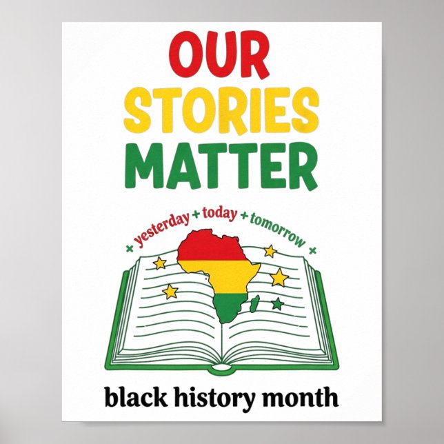Affiche Nos Histoires Problème Mois de l'histoire des Noir (Devant)