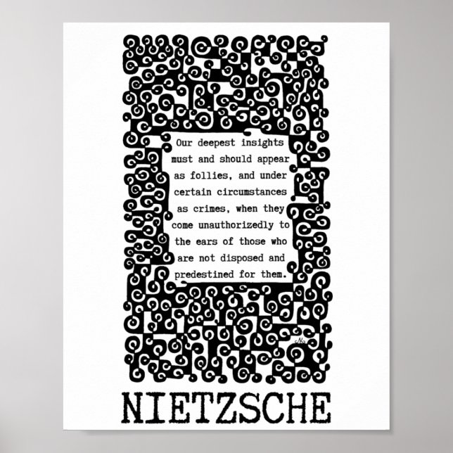 Affiche Nos INSIGHTS les plus profonds citation de Nietzsc (Devant)